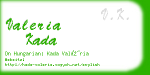 valeria kada business card